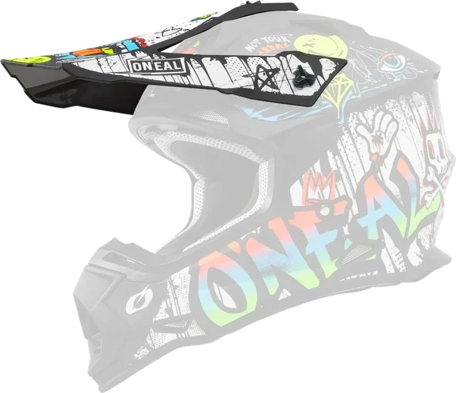 O'Neal 2 Series Rancid Visor Helmet Accessories, black white