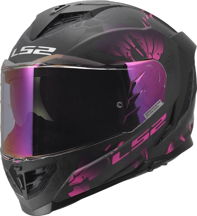 LS2 Assault III Burst Helmet, Matte Black/Pink