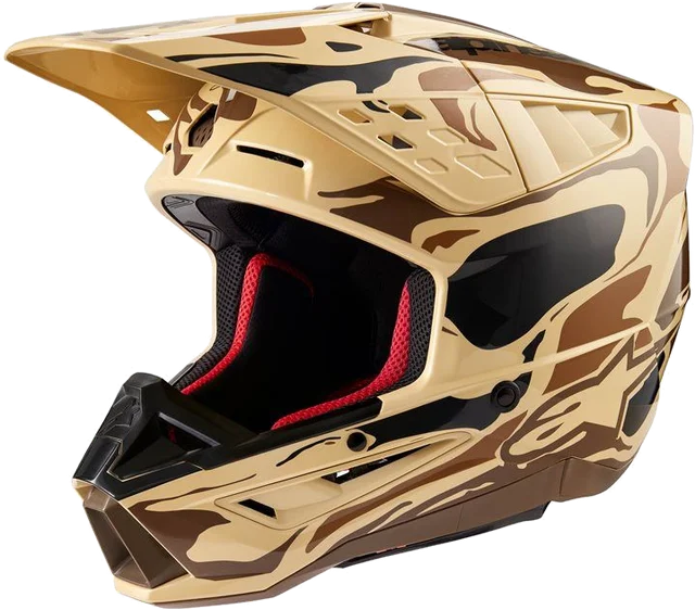 Alpinestars S-M5 Mineral Helmet Ece 22.06 Dark Brown Kangaroo Matt, Gray Green Glossy