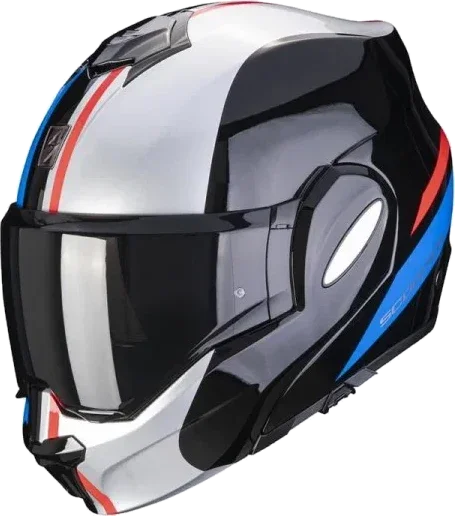 Scorpion Modular Helmet Exo-tech Forza, noir/argent/rouge
