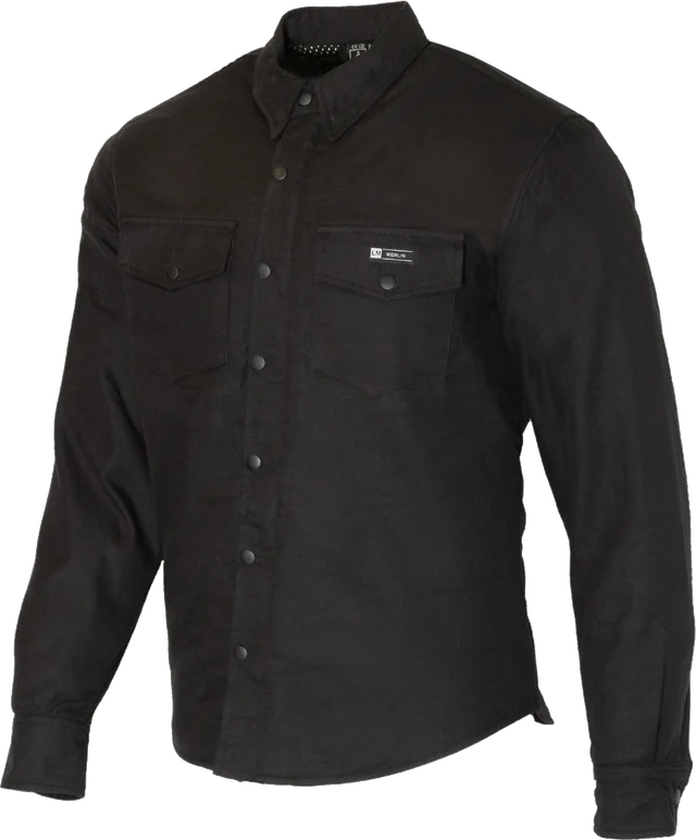 Merlin Axe Zip Up Riding Shirt, Black
