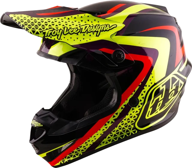 Troy Lee Designs GP Pro MIPS Slides Youth Motocross Helmet, Black/Yellow