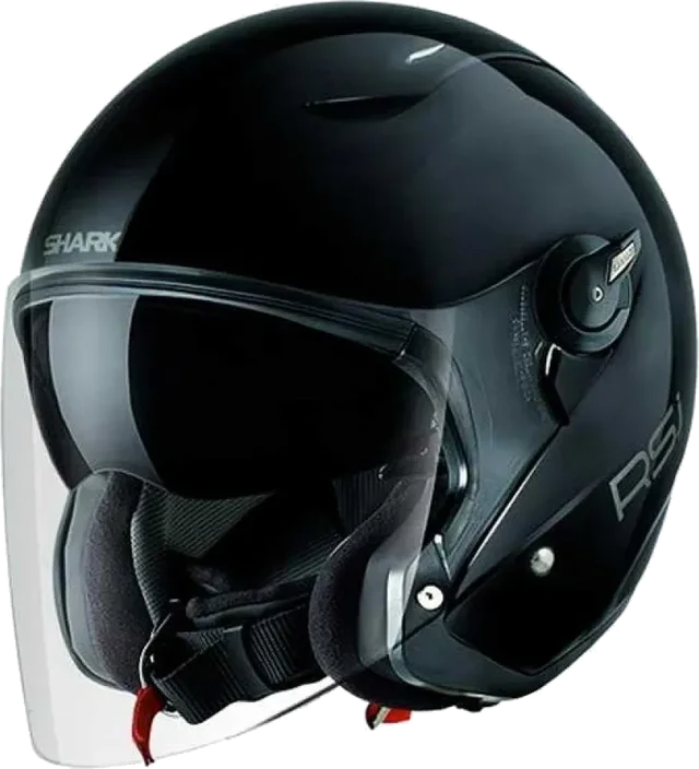 Shark Rsj Open Face Helmet, Black