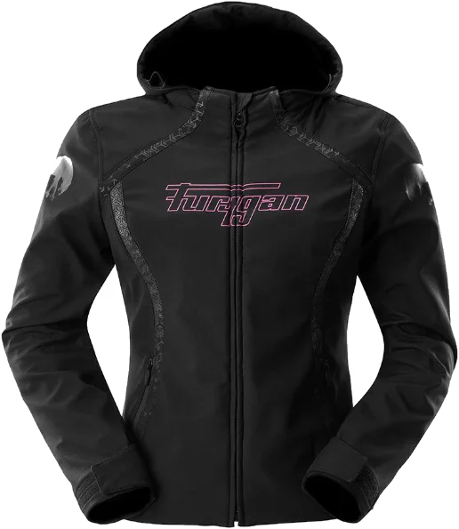 Furygan Ladies' Skye Textile Jacket - Black / Rose, Black / Rose