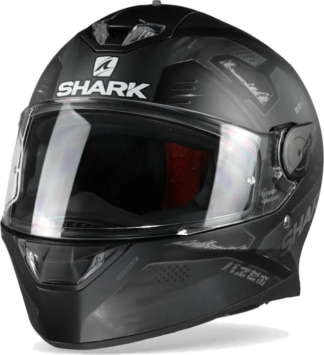 Shark Skwal 2 Venger Matt Black Anthracite Anthracite KAA Full Face Helmet, Matt Black Anthracite Anthracite