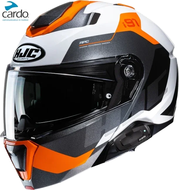HJC i91 Bluetooth Helmet Carst MC-7 Cardo Pack Talk S