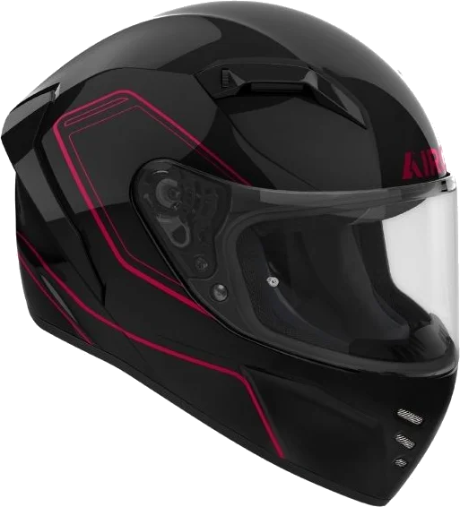 Airoh Connor Pinner Helmet, Black/Red Gloss
