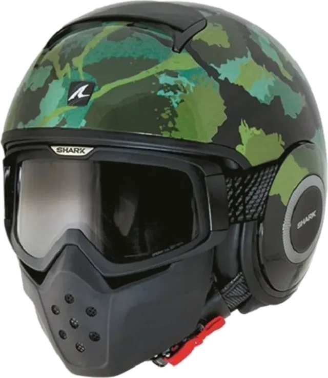 Shark Raw Helmet Kurtz Black/Green Matt