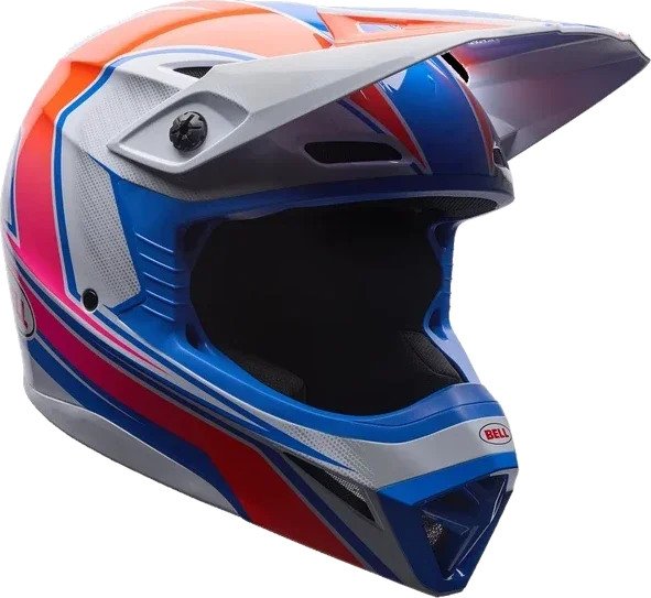 Bell MX-10 MIPS Speedway Motocross Helmet, White/Blue