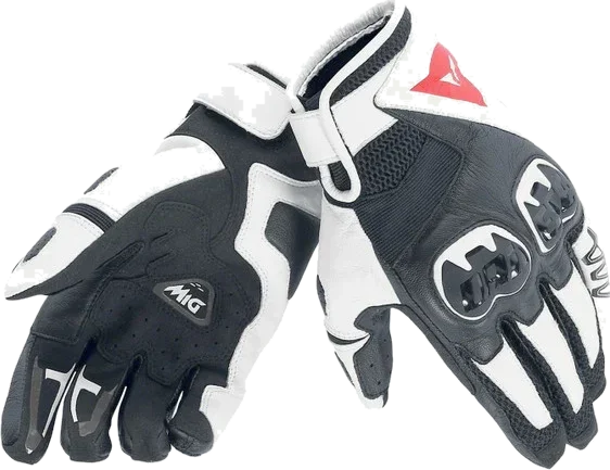 Dainese Mig C2 Unisex Gloves, black/white