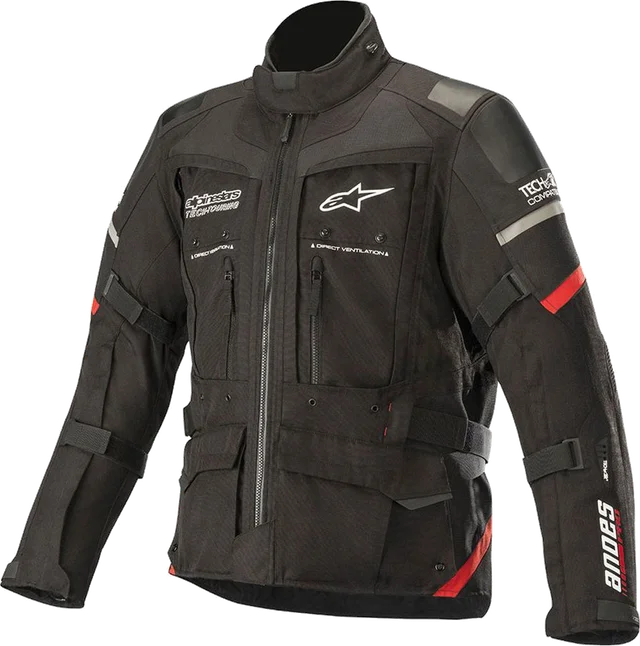 Alpinestars Andes Pro Drystar Tech-Air Compatible All Weather Textile Jacket Red / Black