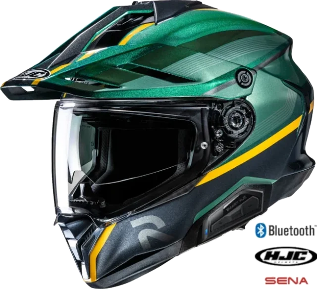 HJC RPHA 60 Dual Sport Bluetooth Helmet Arbre MC4 11b Installed