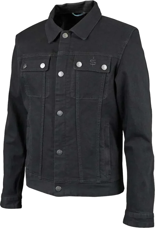 Spada Tura Trucker CE Denim Jacket Solid Black