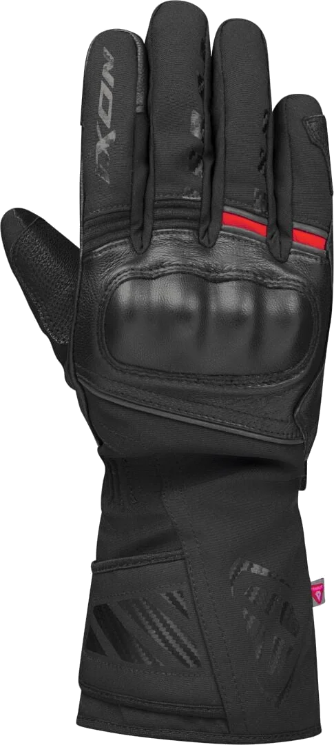 Ixon Pro Rescue 3 Black Red Waterproof Motorcycle Gloves