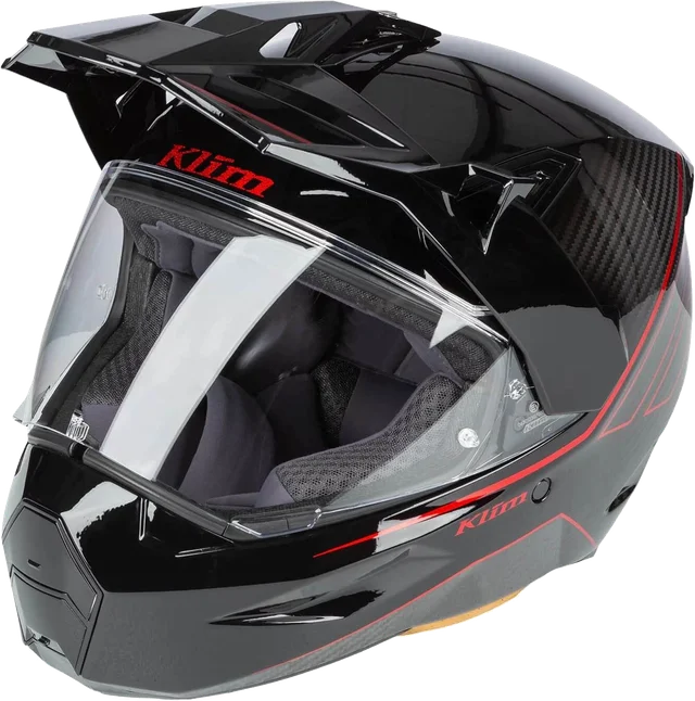 Klim X1 Alpha ECE/DOT Quanta Gloss Black - Fiery Red, Red