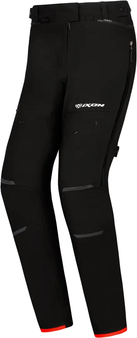 Ixon M-Skd Ladies Waterproof Motorcycle Textile Pants, black/red