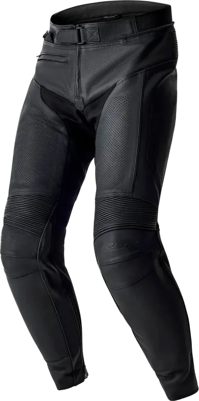 RST T2 D3O Leather Pants (Short Leg), Black/Black
