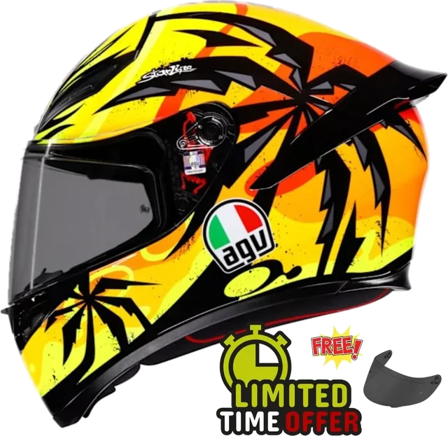 AGV K1-S Tropicrush (MIR) - Free Dark Visor