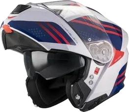 MT HELMETS GENESIS SV - VIBE, Blanc/Bleu/Rouge