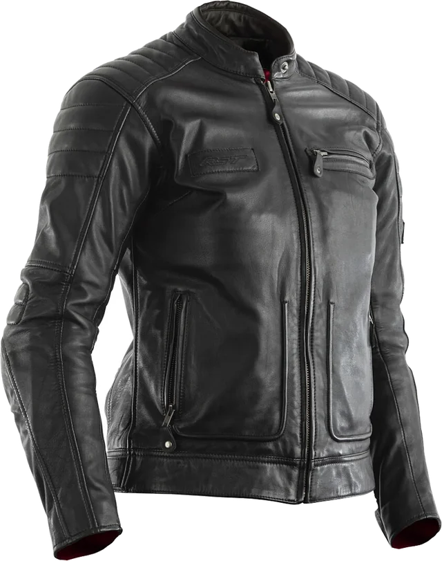 RST Roadster II Ladies Motorcycle Leather Jacket, black