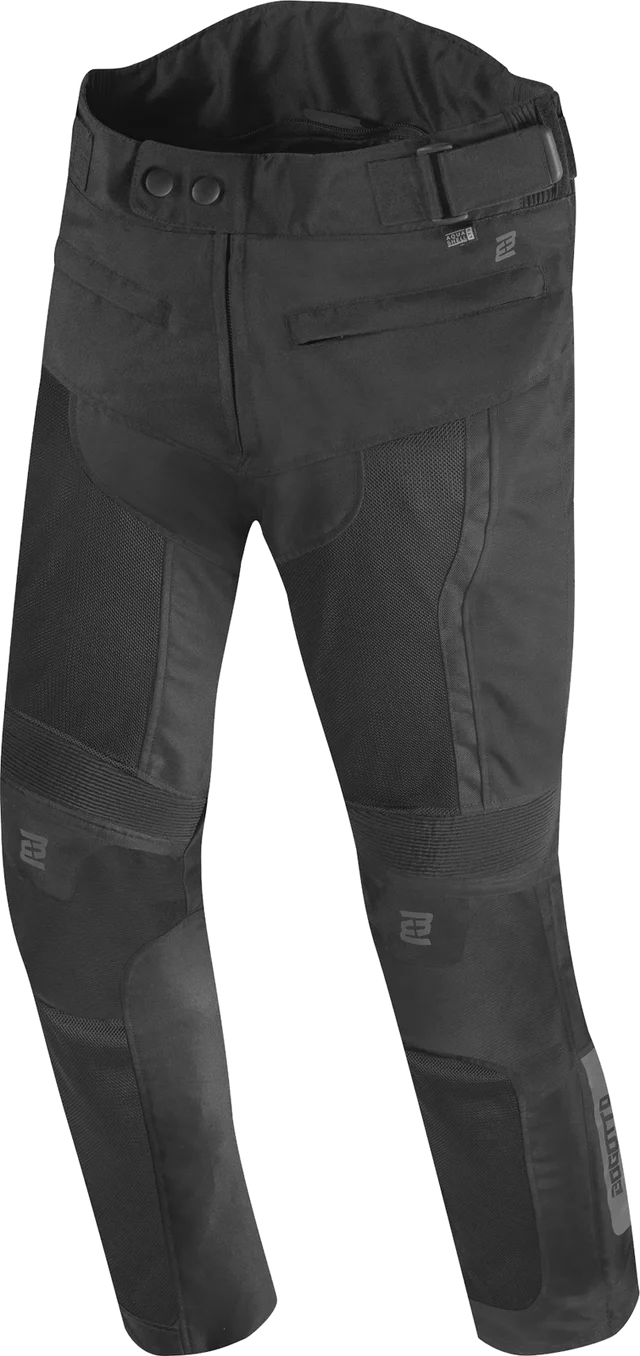 Bogotto Vysio Waterproof 2in1 Black Textile Motorcycle Pants, black