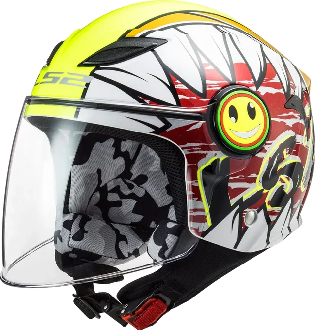 LS2 OF602 Funny Crunch White/Yellow Fluo Gloss