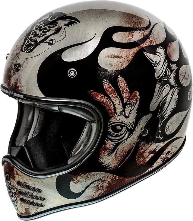 Premier MX BD Titanium Full Face Helmet, Titanium