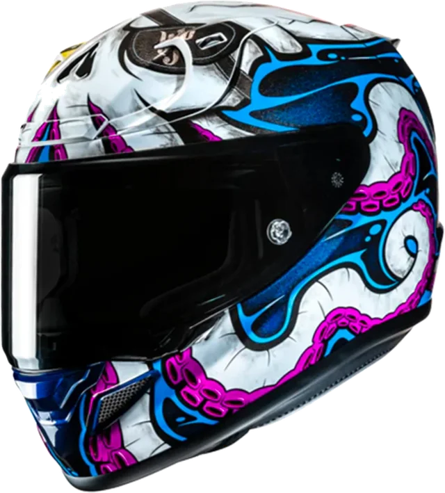 HJC Rpha12 Helmet Kraken MC28 White/Pink/Blue Gloss