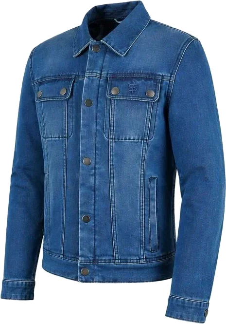 Spada Tura Trucker CE Denim Jacket Washed Blue