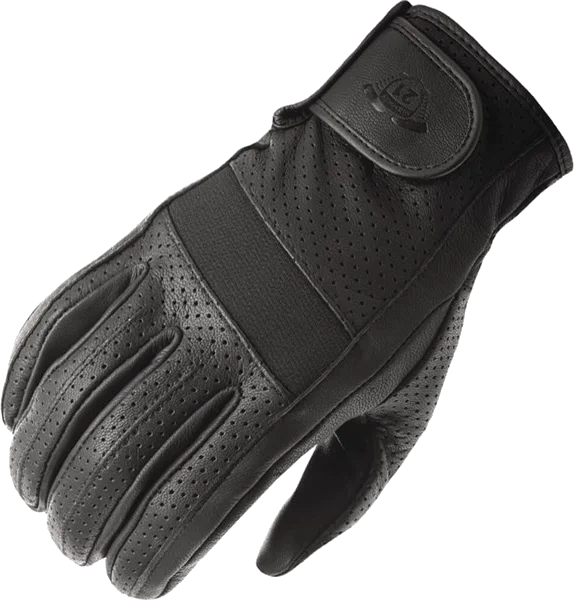 Highway 21 Jab Vented Leather Gloves, Black