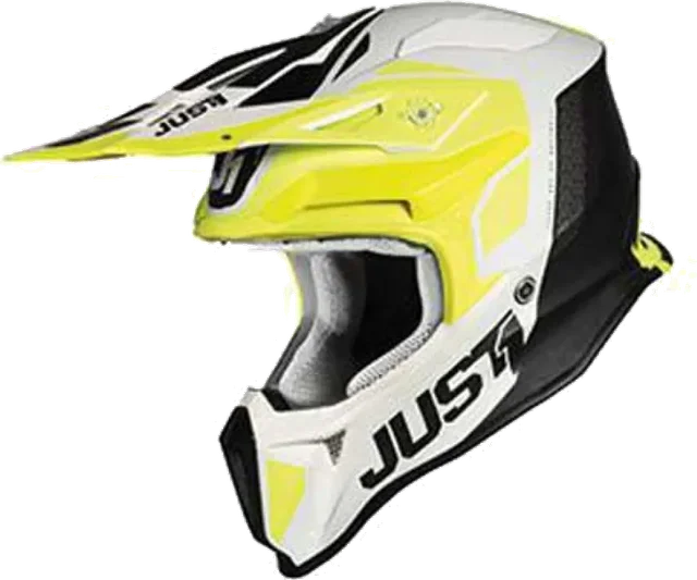 Just1 J18 Motocross Helmet, Blue / White / Fluo Orange