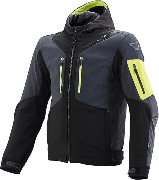 Macna Aytee Hoodie Jacket, Black / Dark Grey Night Eye / Neon Yellow