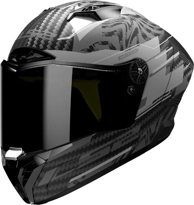 LS2 Ff805 Thunder Carbon GP Aero Polar Full Face Helmet, Matt Black