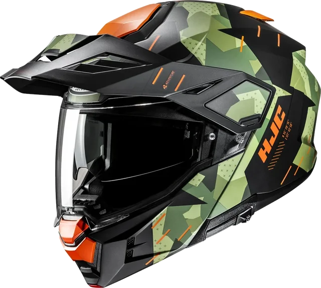 HJC I80 Roki Flip Front Adventure Helmet - Orange / Green