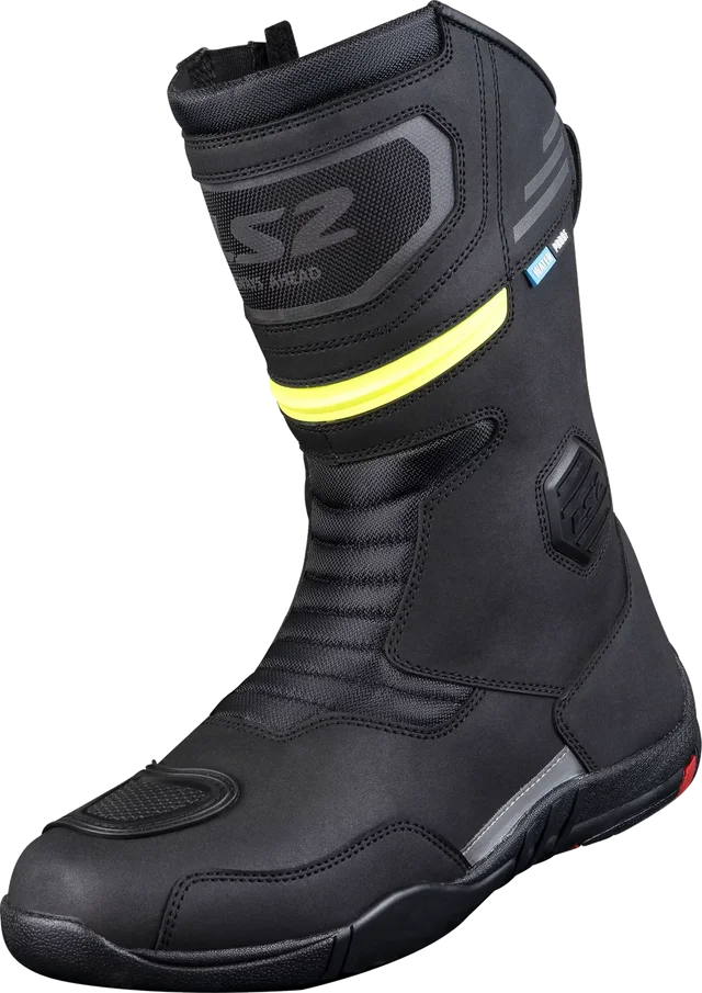LS2 Ladies Goby Waterproof Boots - Black / Hi Viz Yellow, Black / Hi Viz Yellow