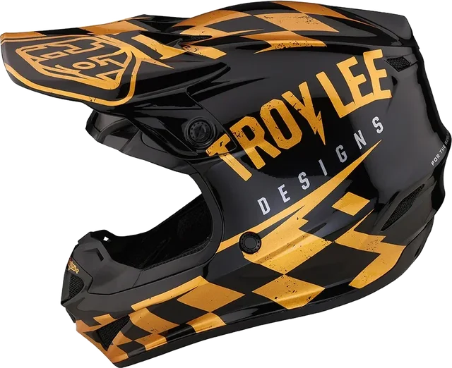 Troy Lee Designs TLD SE4 Polyacrylite Race Shop Black/Gold, gold