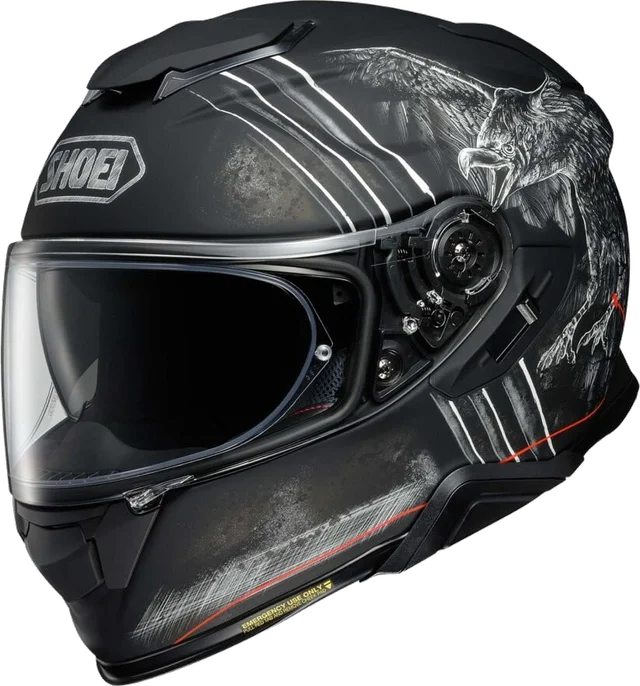 Shoei GT-Air II Ubiquity Full Face Helmet (Black/Silver/Red), Ubiquity Tc 9