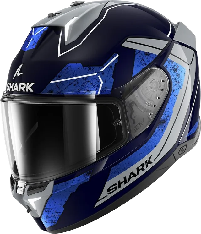 Shark Skwal i3 Rhad Blue Chrom Silver BUS, Blue Silver