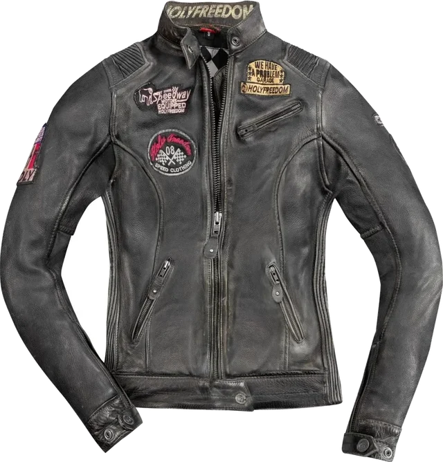 HolyFreedom Women's Leather Jacket Holyfreedom Black