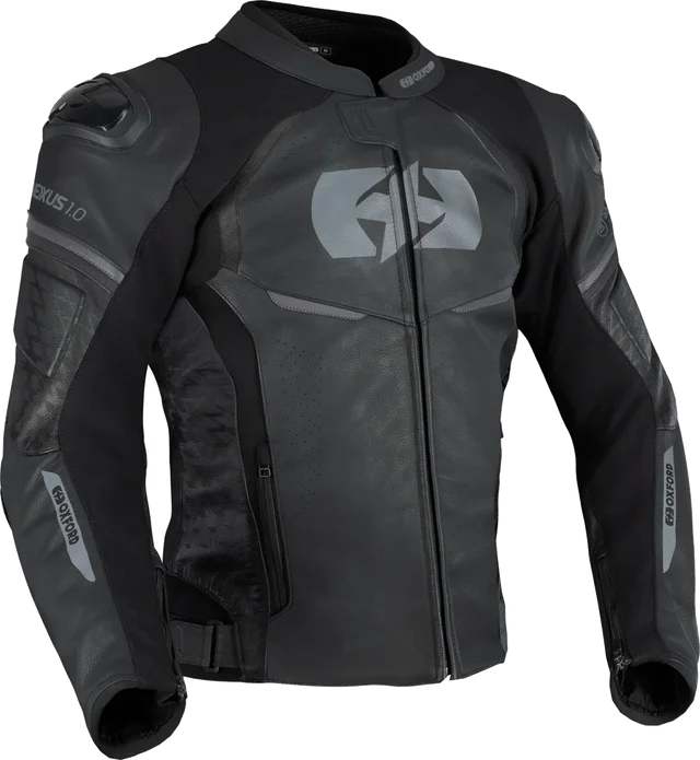 Oxford Nexus 1.0 Leather MS Jkt Stl Blk