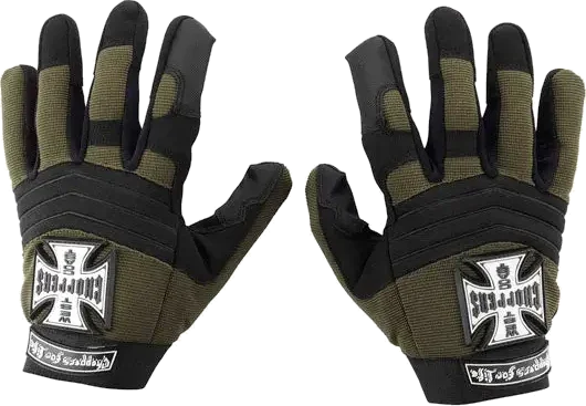 West Coast Choppers Pay Up Suckers Textile Gloves Olive / Black