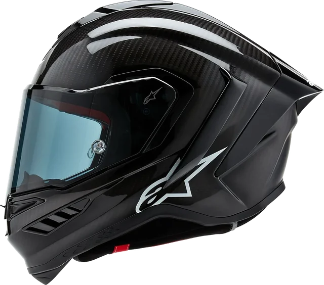 Alpinestars Supertech R10 - Solid Matt and Gloss Black Carbon - Includes Tinted Visor
