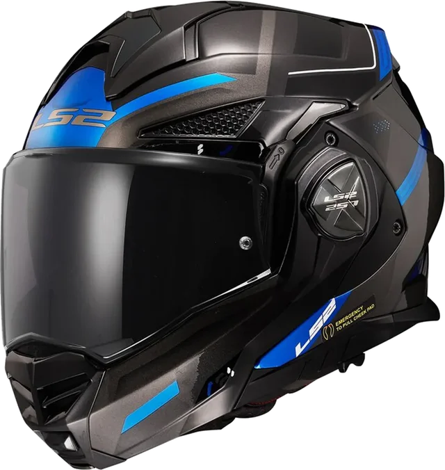 LS2 Advant X Helmet Spectrum Black/Titan Blue Matt