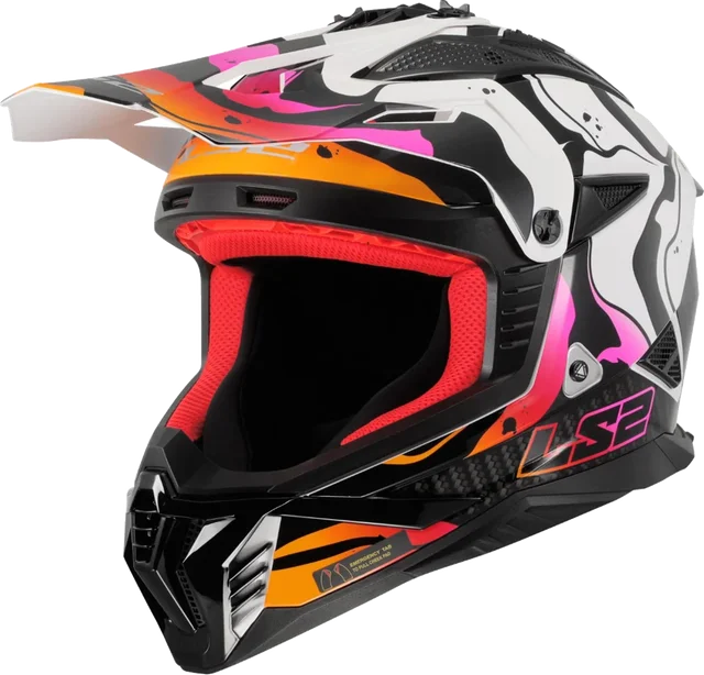 LS2 MX708 Fast II Wash Motocross Helmet, black/white/red