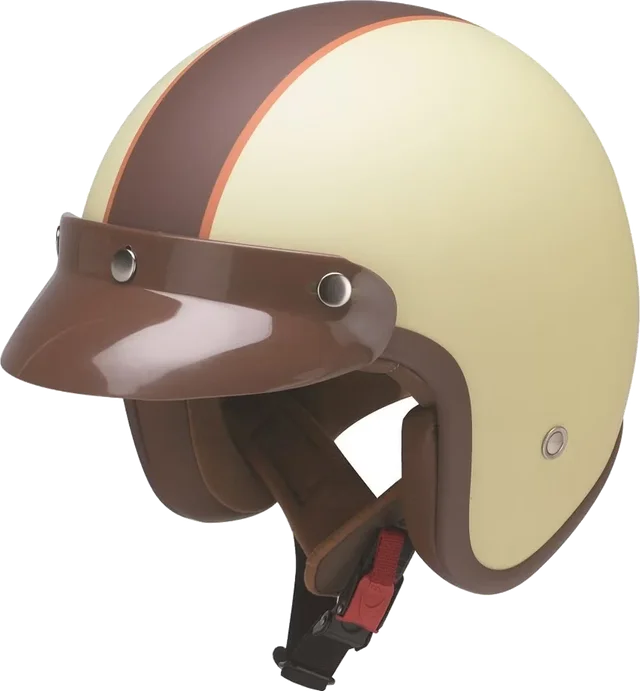 Redbike RB 752 Vanilla Jet Helmet, Chocolate/Ivory