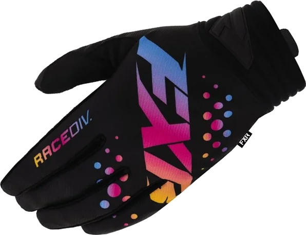 FXR Racing Prime Burst Gloves, Black/Orange Burst