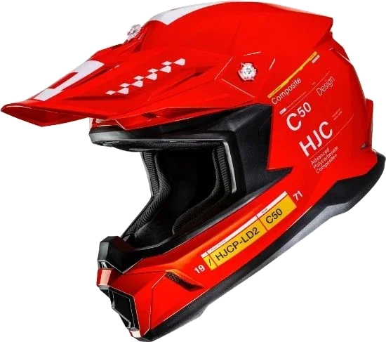 Hjc C50 Tagg Helmet Red, Red