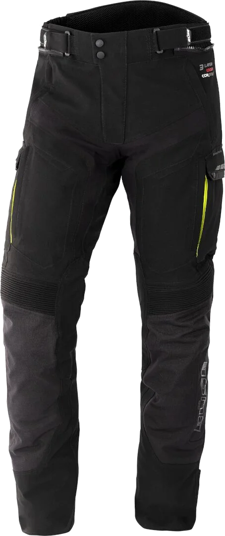 Büse Storm Black Waterproof Textile Pants, black