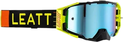 Leatt Velocity 6.5 Iriz Citrus Mirror Goggles, Citrus With Blue Mirror Lens