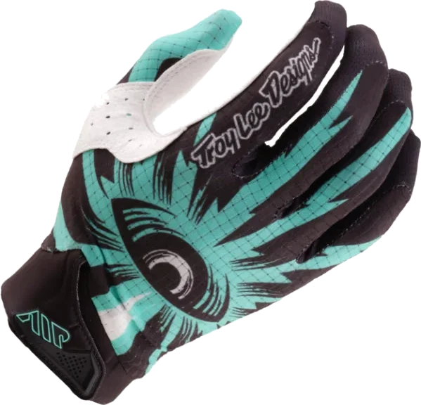 Troy Lee Designs Air Gloves - Cyclops Carbon / Real Teal, Cyclops Carbon / Real Teal